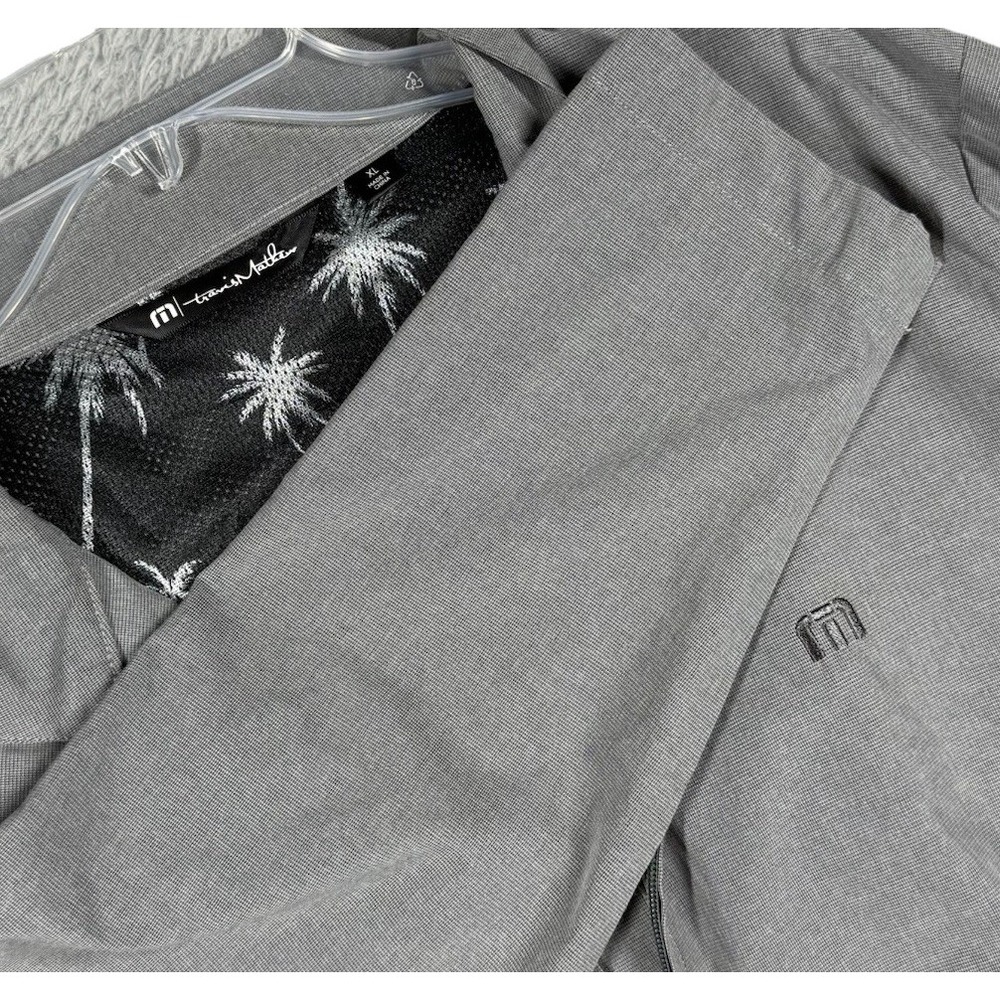 Travis Mathew Jacket Mens Size XL Full‎ Zip Lined Charcoal Lightweight Pocket